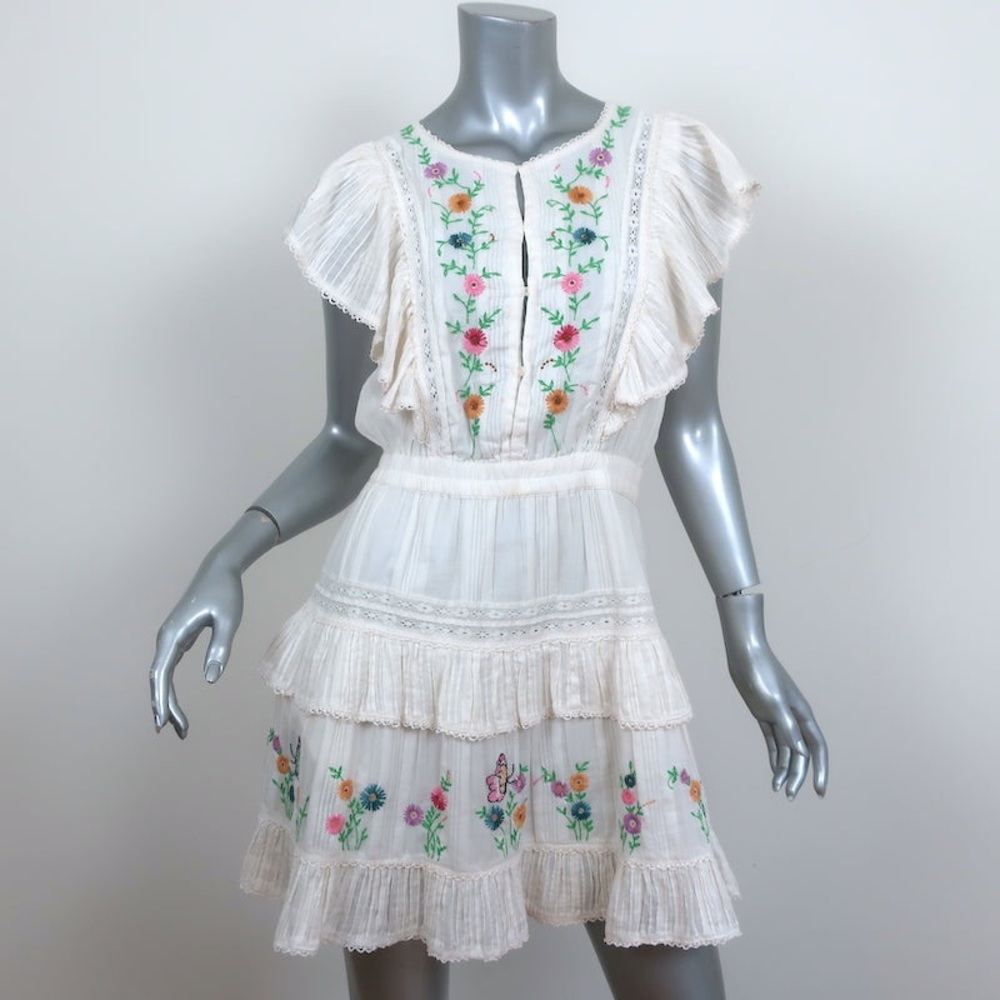 Love shack fancy romy floral ruffled dress